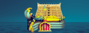 Lord Vishnu in Anantha Shayanam posture on Sheshnag